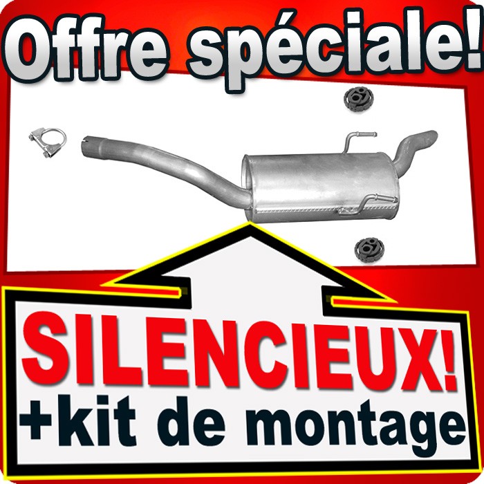 Silencieux échappement Peugeot 806 haute réduction sonore pour moteur 2.0 essence