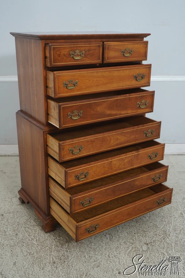 L70977: STICKLEY Anniversary Edition Cherry Tallboy 8 Drawer High Chest - Image 3 of 4
