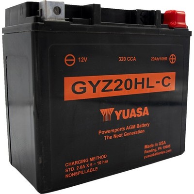 Yuasa AGM Battery - 12V - 20ah - GYZ20HLC YUAM720GHC