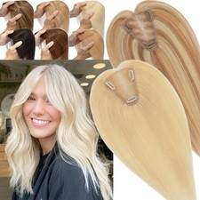 100 Remy Human Hair Topper Clip In Top Hair One Piece Toupee 8x10CM Hairpiece