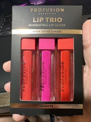PROFUSION COSMETICS Lip Trio High Shine Lip Gloss - Brights, NEU + OVP