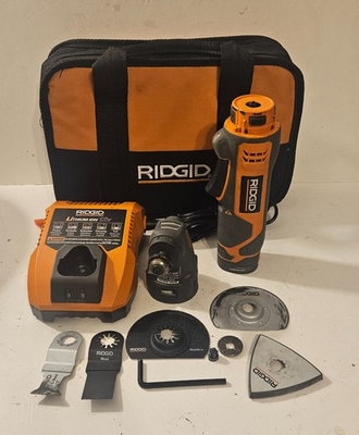 #ad #ad Ridgid Fuego Oscillating Multi Tool 12V R8223400 W Bag Battery Charger Acces $85.00