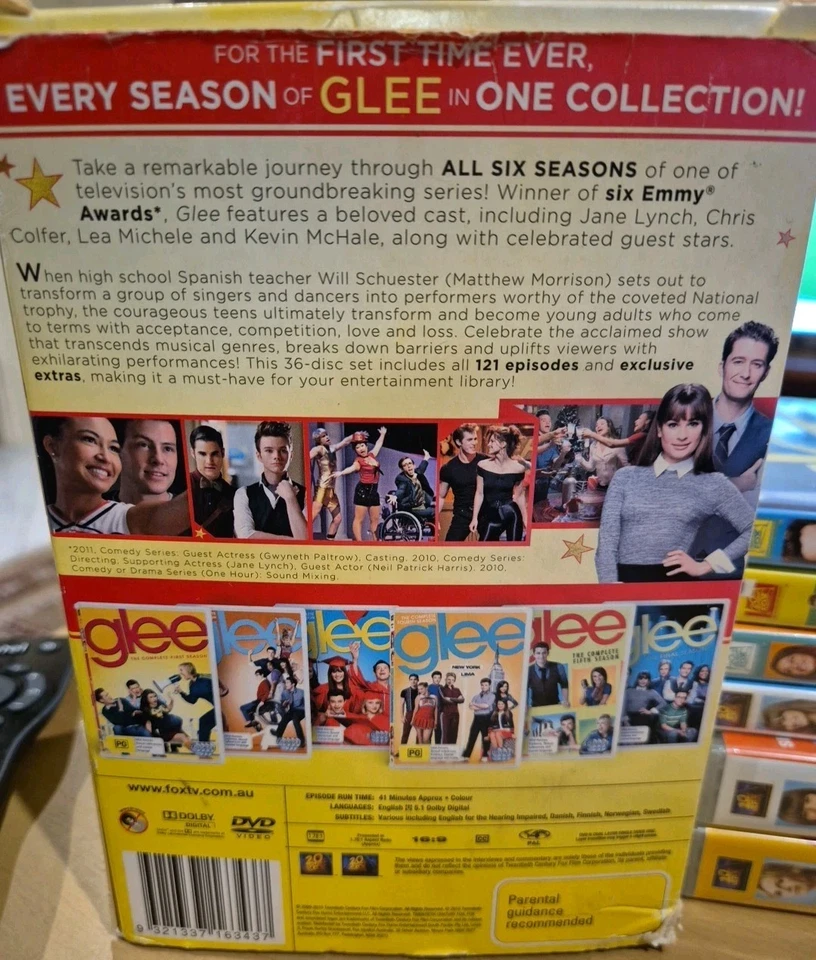 GLEE THE COMPLETE SERIES DVD SEASONS 1 - 6 MUSICAL TV SHOW BOX SET JANE LYNCH - image 4 of 4