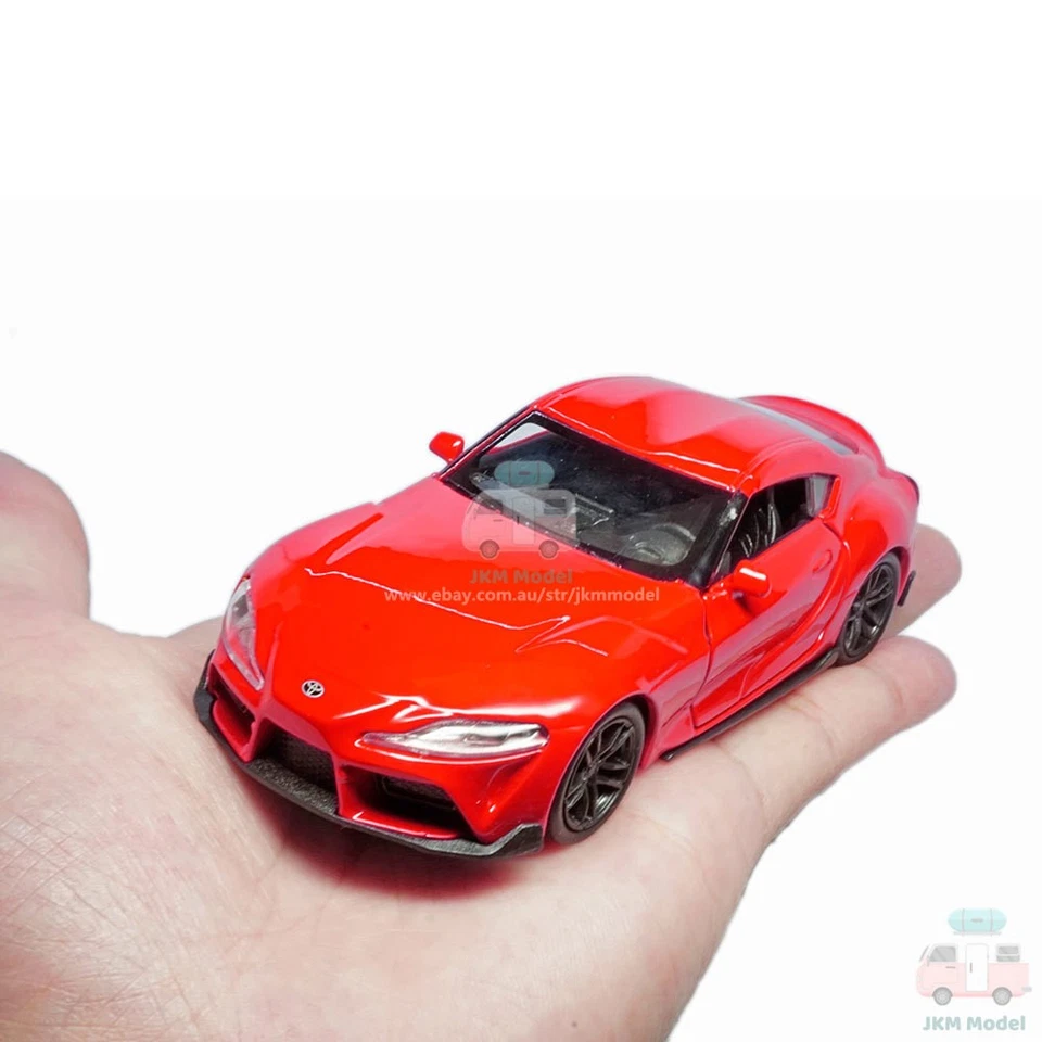 Modelo de coche Toyota Supra escala 1:36 aleación diecast vehículo de juguete colección regalo rojo Foto 3 de 4