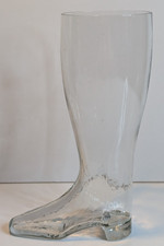 vintage Bierglas/ Bierstiefel 1 Liter, elegant ohne Aufdruck