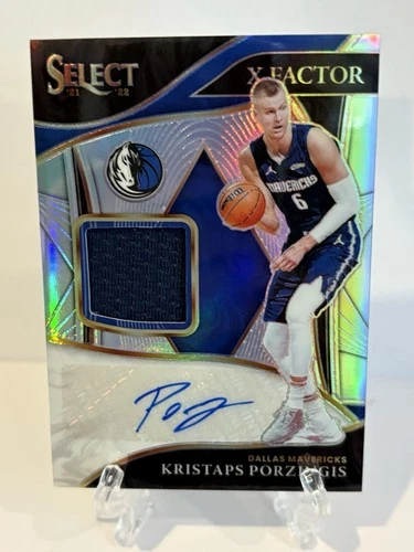 2021-22 Select X-Factor Game Worn Patch Auto Kristaps Porzingis Silver /99