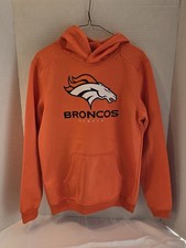 NFL Team Apparel Denver Broncos Boys XL Orange Sweatshirt Football Hoodie