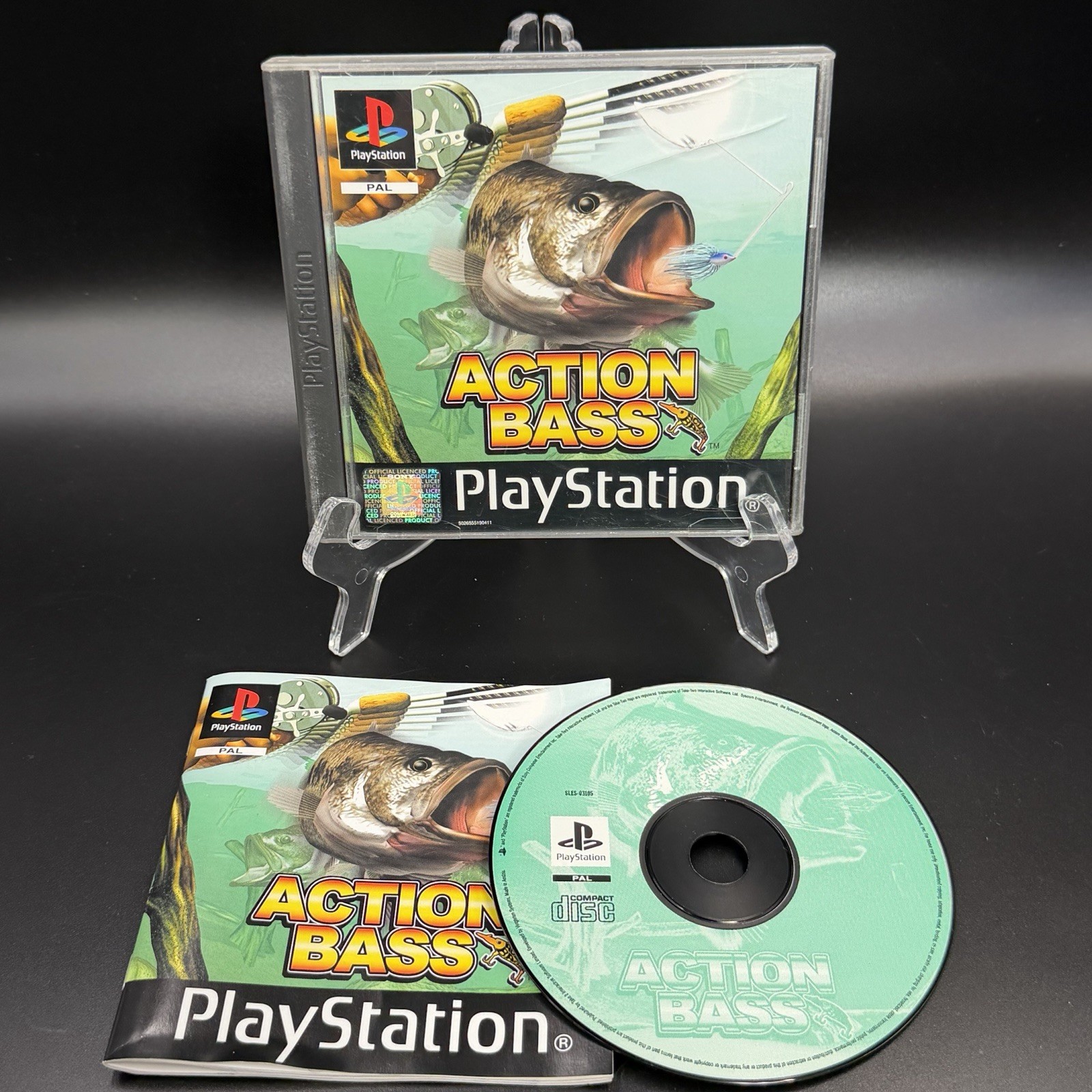 Action Bass (PAL, 1999) Game for Sony Playstation 1 Boxed with Manual Included