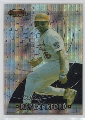 1997 Bowman's Best Atomic Refractor Ray Lankford #24 03o8