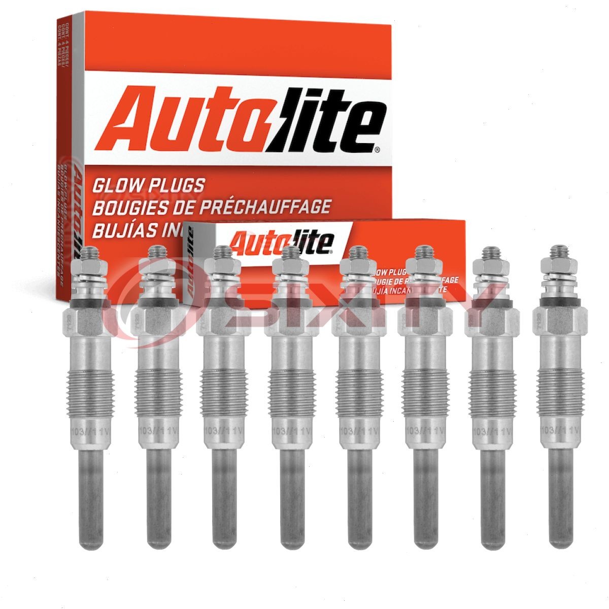 8 pc Autolite 1103 Diesel Glow Plugs for 3473 30G 2237 148 Ignition Cylinder tv