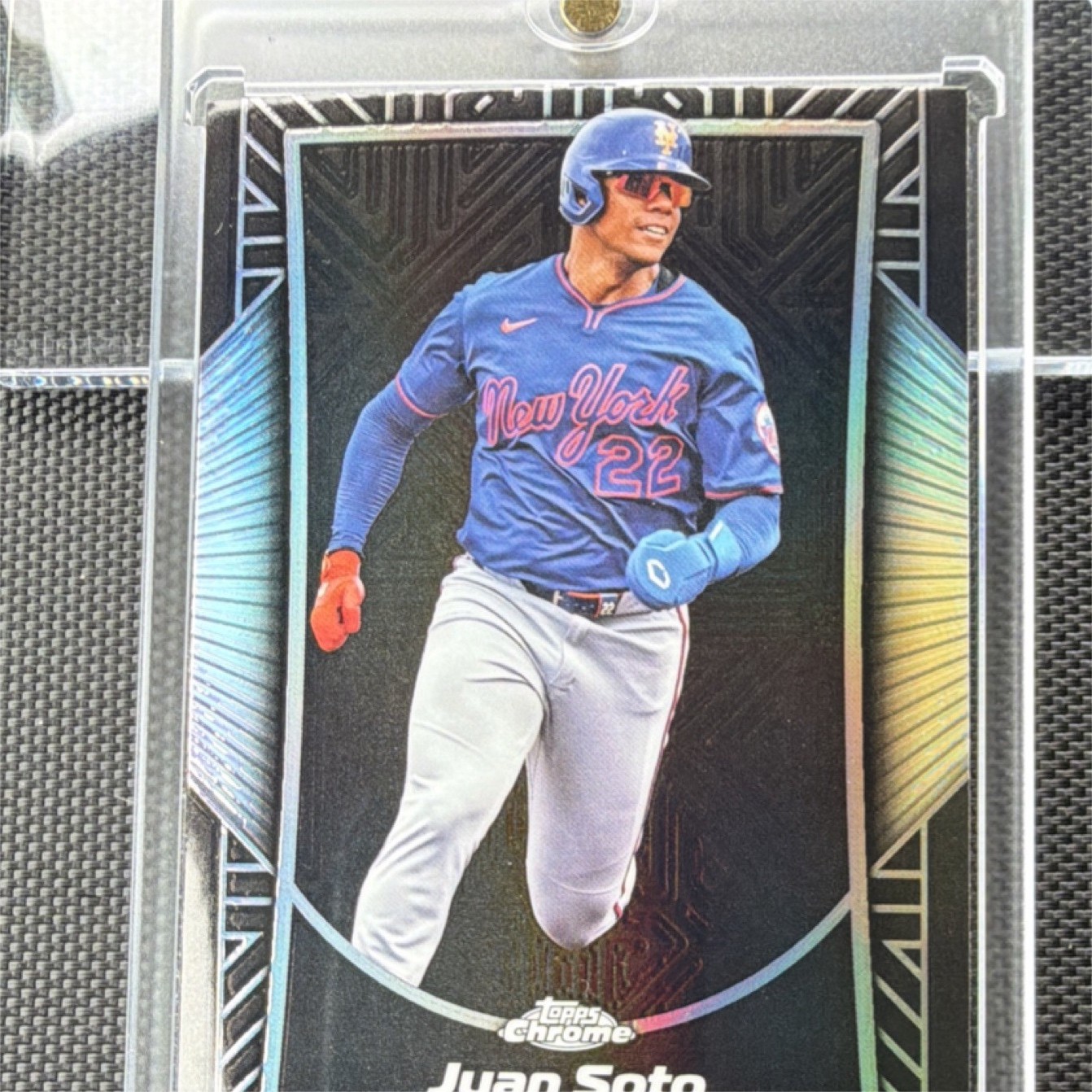 2025 Topps Chrome Juan Soto SE-5 Shadow Etch New York Mets Baseball Insert Card