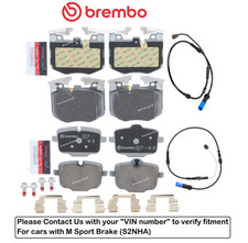 Front Rear Brake Pad Set Oe Brembo Ceramic Sensor For Bmw X4 M40i Xdrive30i
