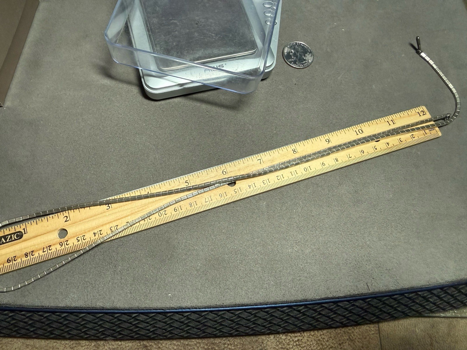 Sterling Silver Rectangle Box Chain Bead Modern M… - image 4