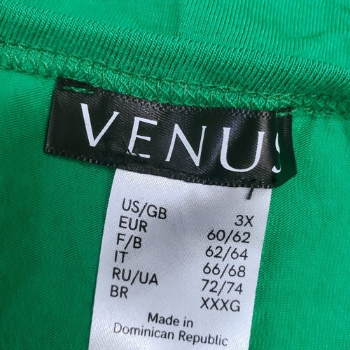 Venus Ruched Side Tank Dress Womens Plus Size 3X Sleeveless Green Below the Knee - Picture 8 of 10