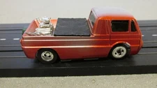 1975 Tyco Pro2 8632 Trick Truck Red Silver Brass Pan with Buttons-Runs