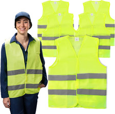 Warnwesten Auto 5er Set, Reflektierende Warnwesten, Sicherheitsweste Auto Warnwe