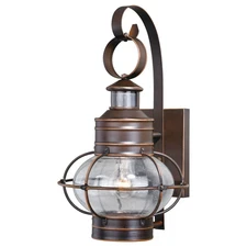 Chatham 1-Light Outdoor Motion Sensor in Coastal and Lantern Style 17.5 Inches