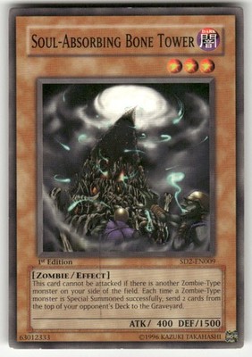 Soul-Absorbing Bone Tower SD2-EN009 1st Edition Structure Deck: Zombie Madness