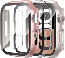 3-Pack Case with Tempered Glass Screen Protector for Apple Watch 42mm Ultra-Thin