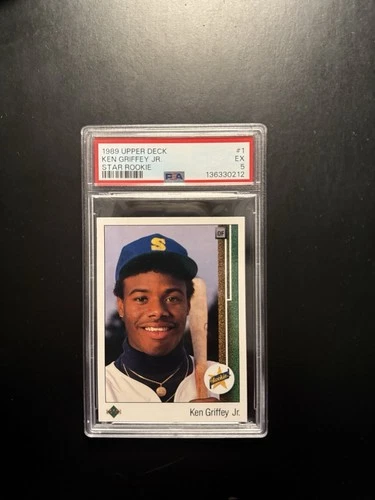 1989 Upper Deck - Star Rookie Ken Griffey Jr #1 (RC) - PSA 5