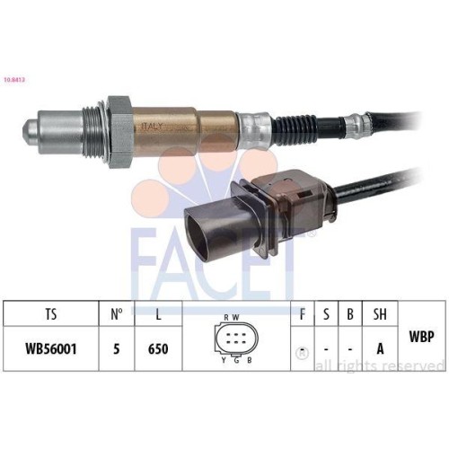 Lambdasonde Facet 10.8413 Made In Italy - Oe Equivalent FüR Alfa Romeo Audi Ford-image