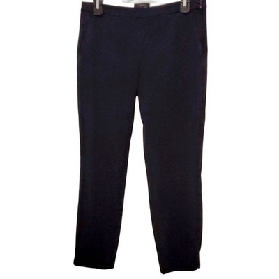 Slim Leg Ankle Pants Career Casual Dark Blue Trousers