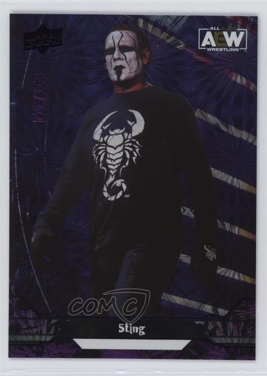 2023 Upper Deck AEW All Elite Wrestling Purple Pyro 22/149 Sting #44 17an
