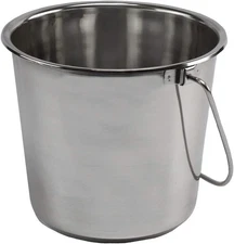 Grip Stainless Steel Bucket (4 Gallon) - Great for Pets, Cleaning, Food Prep...