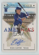 Evan Carter 2024 Panini Boys of Summer America's Best RC Auto /49 #AME-EC Texas