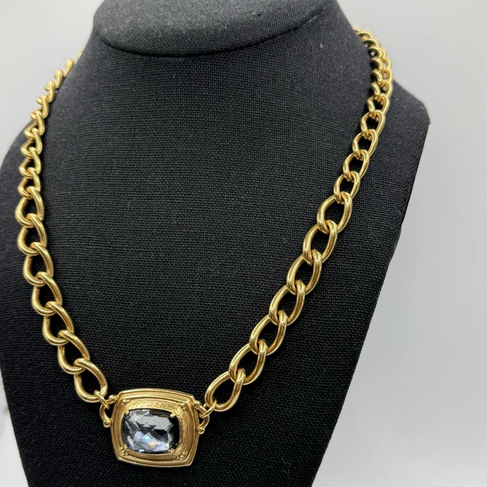 Брайтон мирное присутствие синий золотой подвеска ожерелье кристалл Swarovski 16 «EUC - Изображение 2 из 4