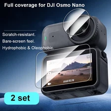 2Set Tempered Glass Screen Protector For DJI Osmo Nano HD 99% Light Transmission