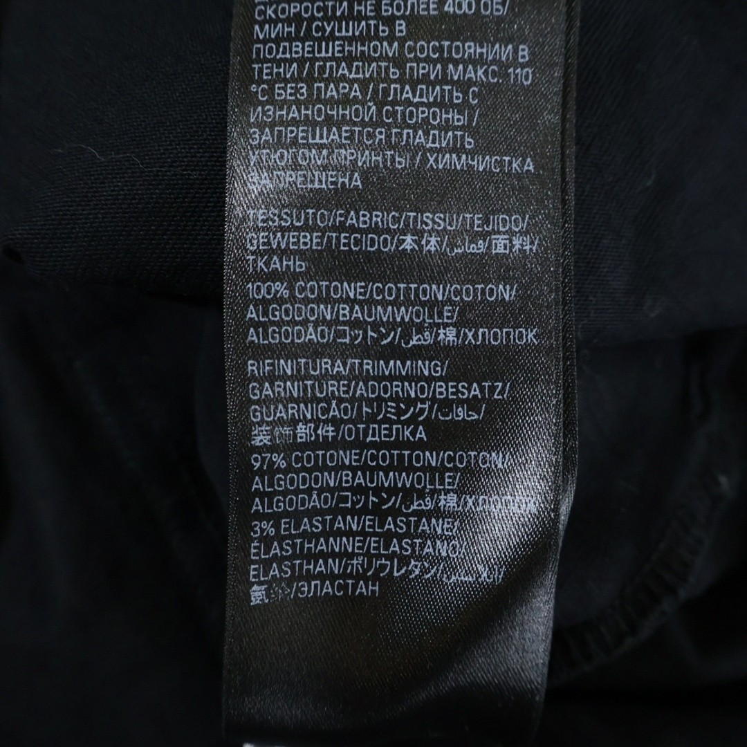 BALENCIAGA BB Logo Destroyed Short Sleeve T-Shirt Top Black 739028 TOVN8 Used da thumbnail 7