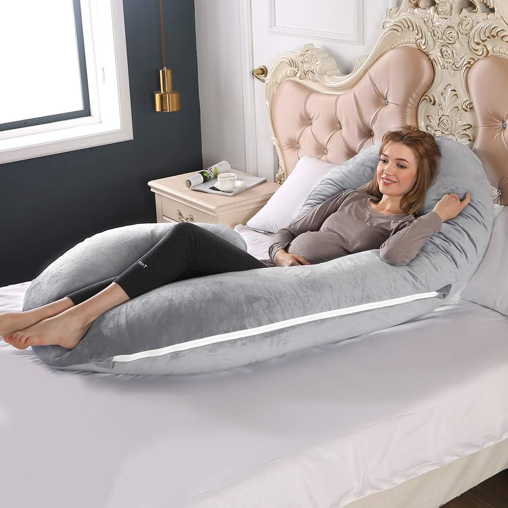 Full Body Bed Pillow for Pregnancy Support J/U/CShape Maternity Pillows Pregnant