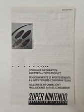 SNS-USA/CAN-3 Super Nintendo SNES Consumer Information Precautions Booklet