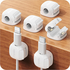 6Pack Cord Organizer, Spring Cable Clips 1S Lock Cord Holder for Nightstand Ca