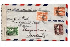 PERU: 1942 Registered censored Air Mail cover to Scotland (C91361)