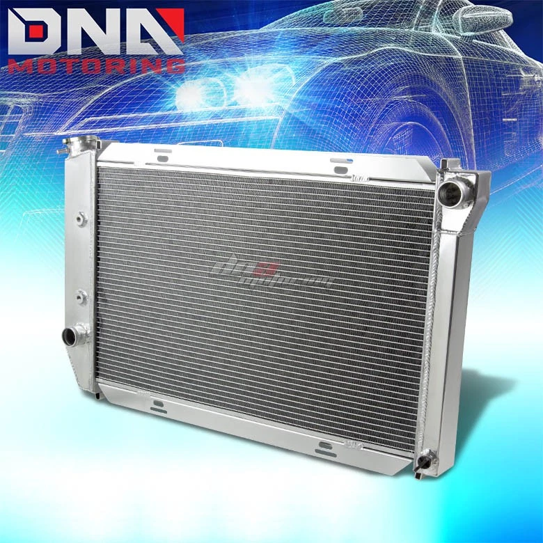 PARA 70-71 LINCOLN CONTINENTAL 7.5L V8 3 FILAS ALUMINIO RADIADOR DE CARRERAS + VENTILADORES X2 ROJOS Foto 2 de 4