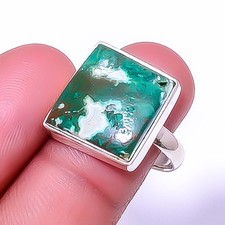 Cuprite Chrysocolla - Africa 925 Sterling Silver Jewelry Ring s.9 T911 A380