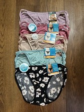 NWT FREE SHIP 5 Size 7 L Vanity Fair Illumination String Bikini Panties 18108