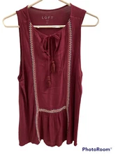 Ann Taylor Loft Womens XS Sleeveless Top 100% Rayon