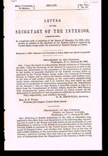 1869 FANTASTIC - Character Of Indians Killed by General George Custer - Report