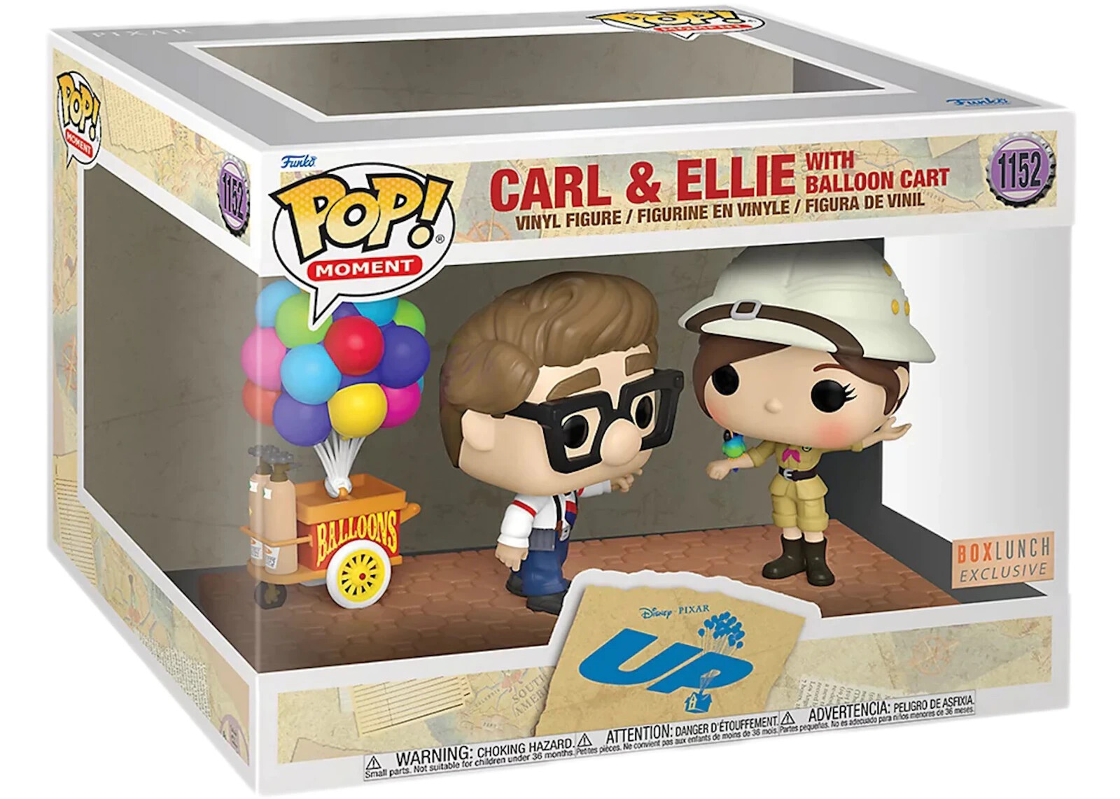 Up Carl &Amp; Ellie Con Carro Globo 1152 Funko Pop! Figura Vinilo Edición Especial