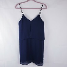 Mango Casual Womens Sheer Lined Spaghetti Strap Dress Size 4