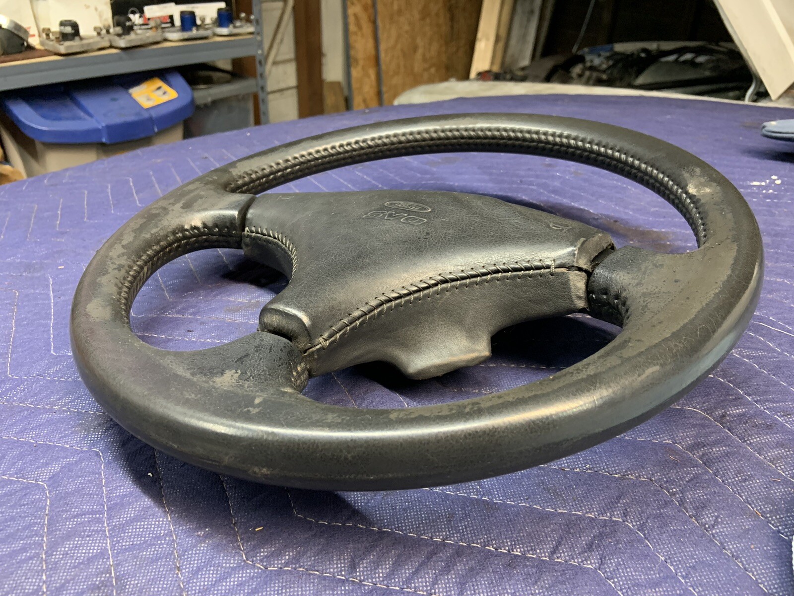 198486 Ford Mustang SVO Fox Body Steering Wheel and Horn Pad Leather