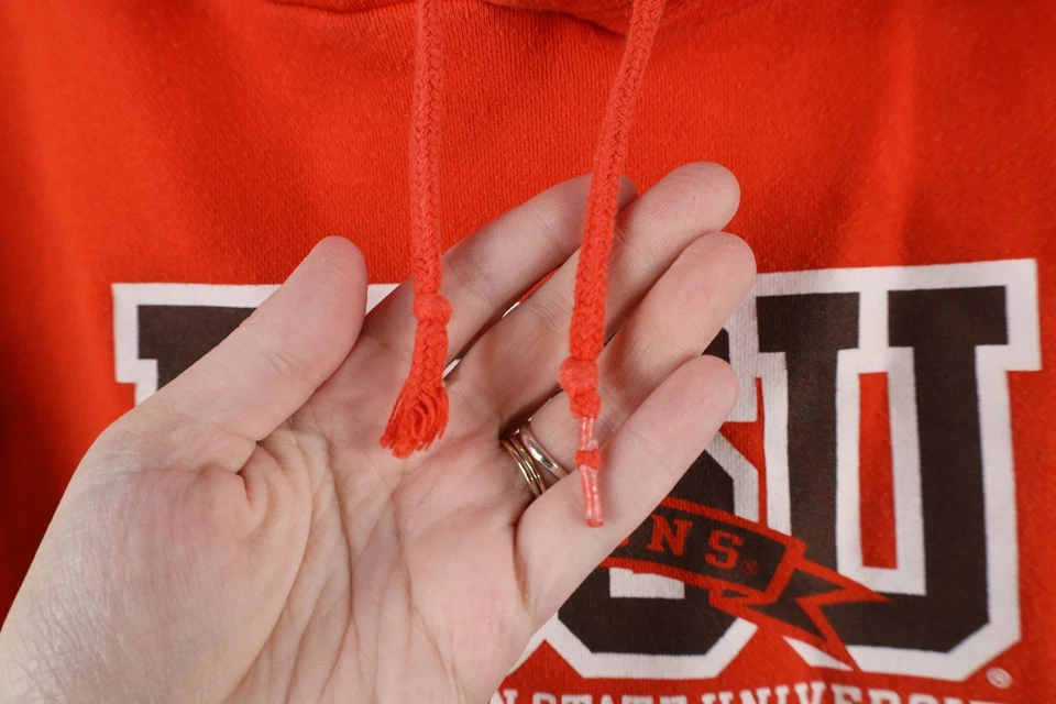 Sudadera con Capucha Vintage Años 90 Para Hombre XL Deletrear Bowling Verde Universidad Estatal Foto 4 de 4