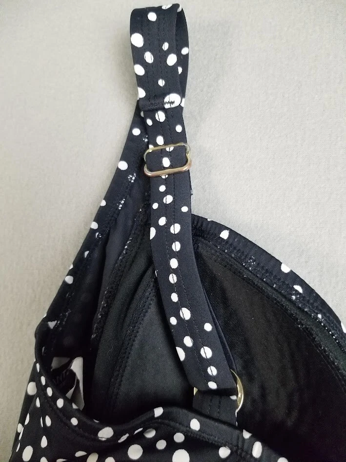 Traje de baño clásico Jantzen traje de baño 10 negro soporte de copa control de cintura 1 pieza Foto 3 de 4