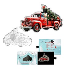 2024 1 oz PAMP Silver Snowman and Little Red Truck Colored $2 Coin  in OGP