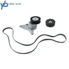 Serpentine Belt Tensioner Pulley Kit for Chevrolet Silverado GMC Sierra Hummer