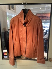 Remy Womens Leather Jacket Double Collar Lists For $1,395