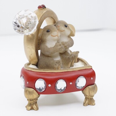 NIB Enesco Charming Tails ''OUR LOVE HAS A RING TO IT'' Figurine 84/155